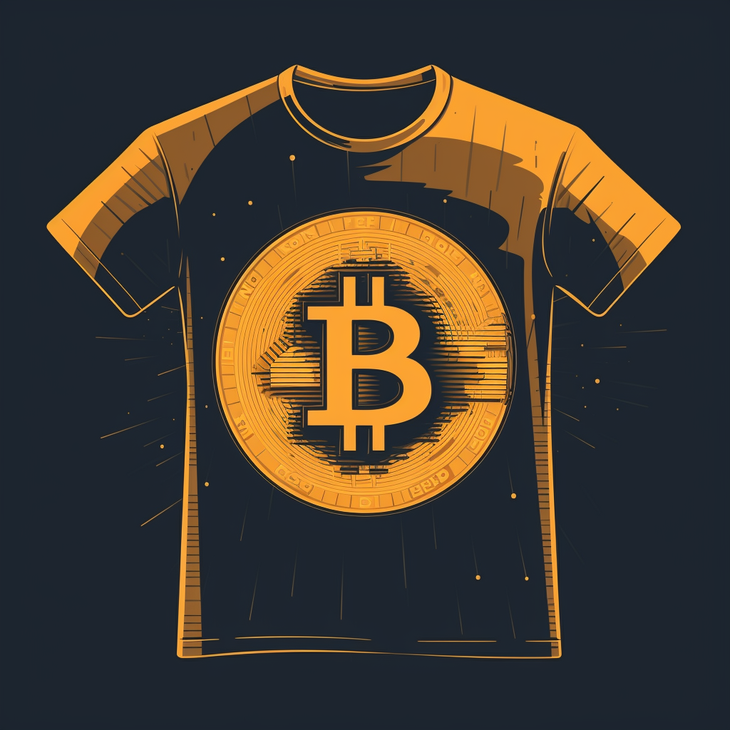 Bitcoin logo on t-shirt