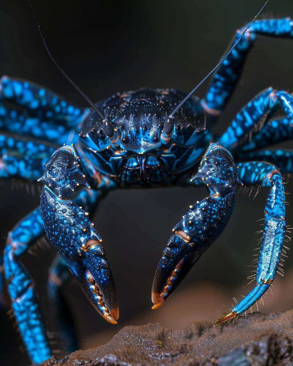 Bizarre Blue Crab with 6 Claws