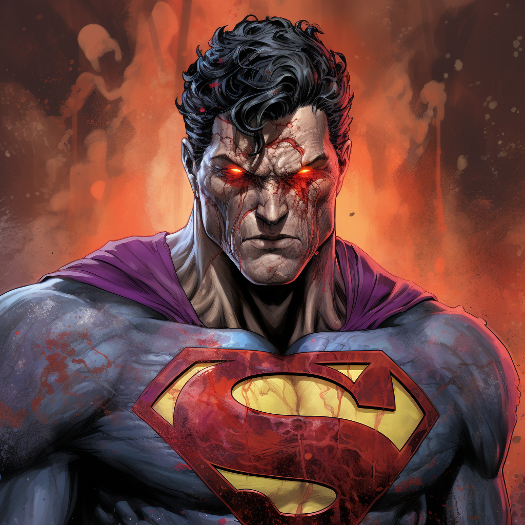 Bizarro Superman in Comic Book Style