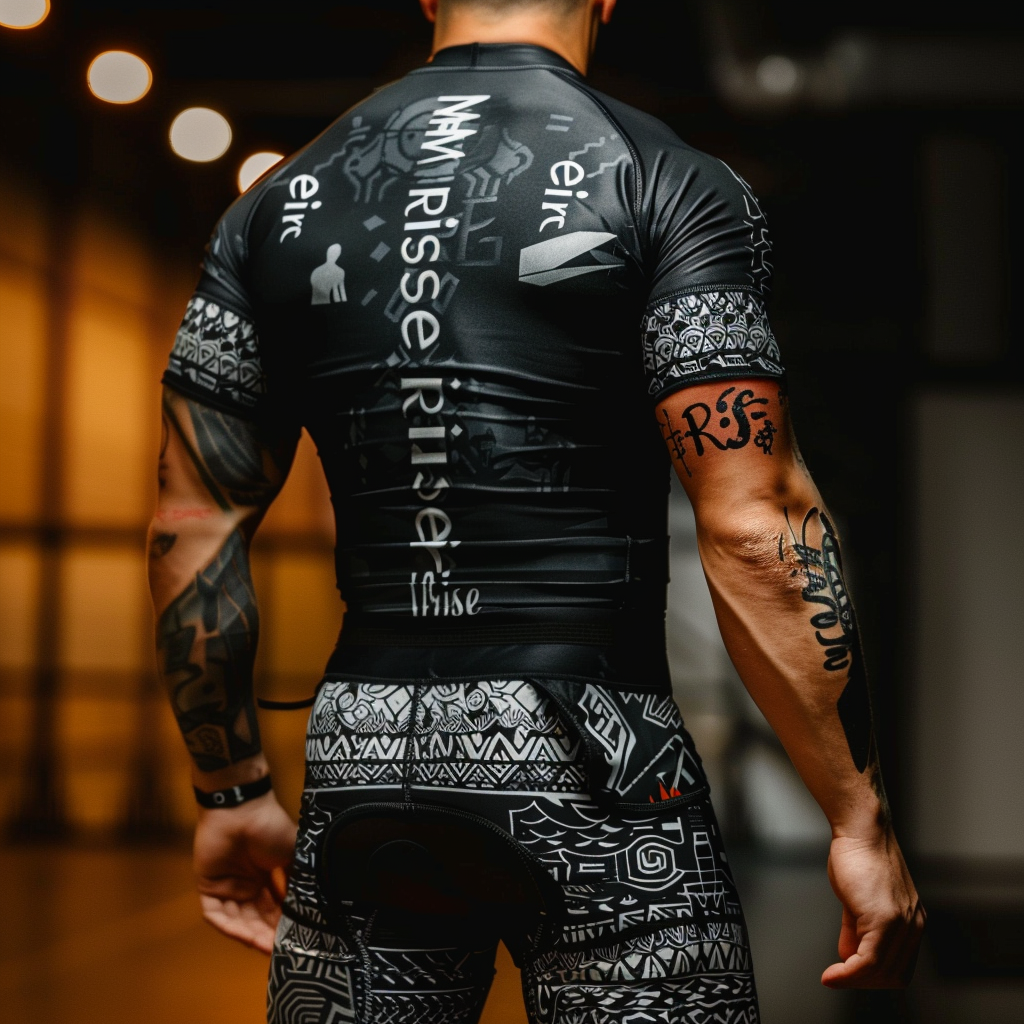 Black BJJ Rash Guard Shorts