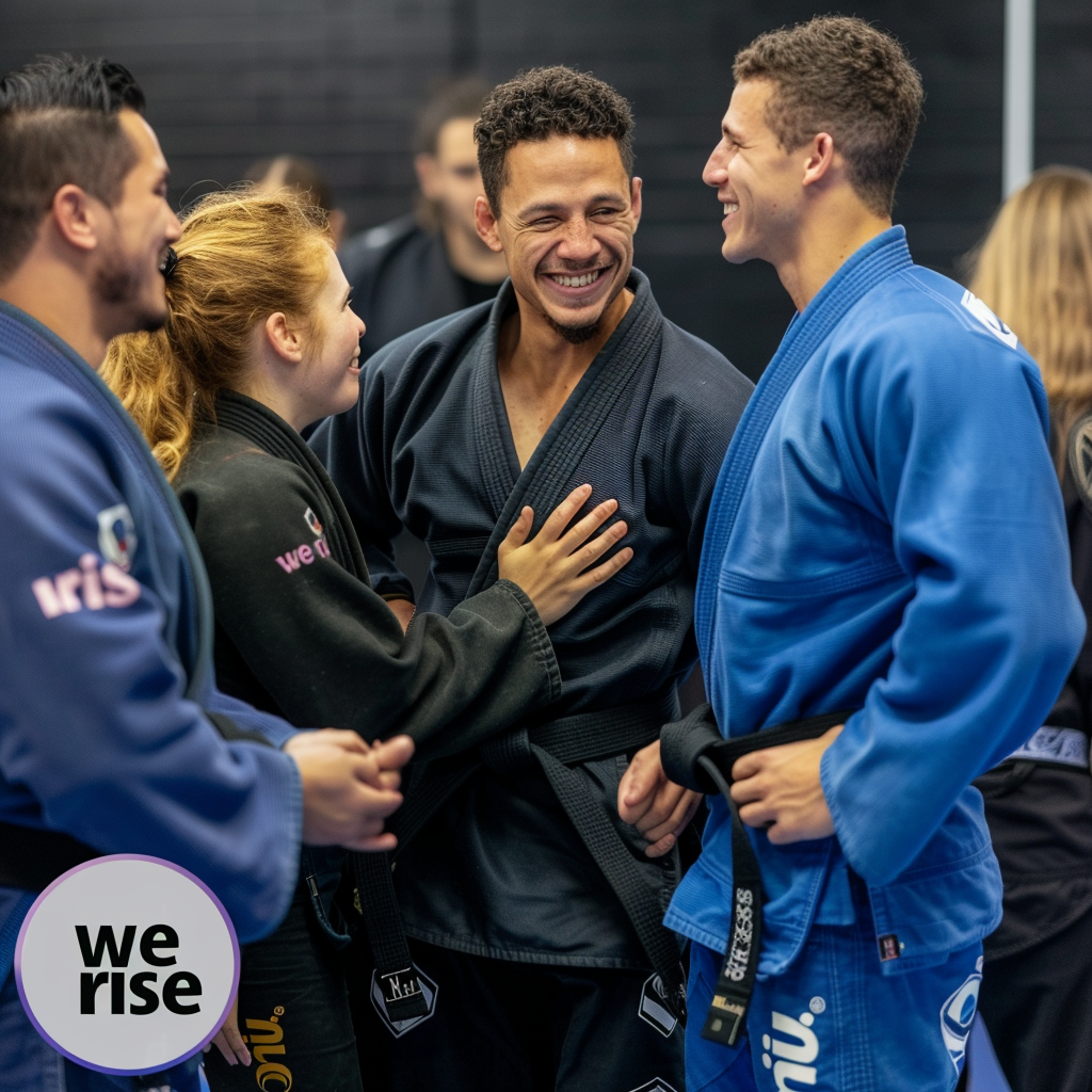 BJJ Players Happily Chatting Together