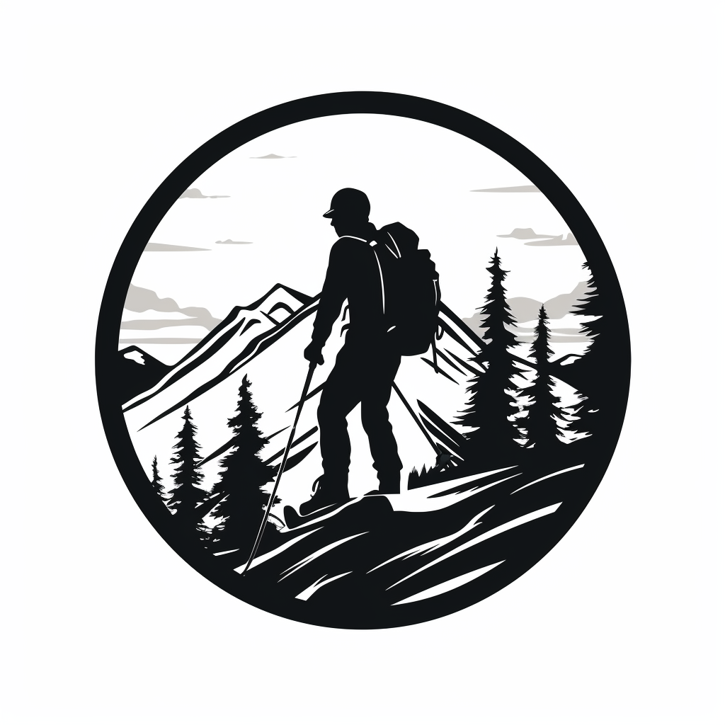 BL skiing camping outdoor logo