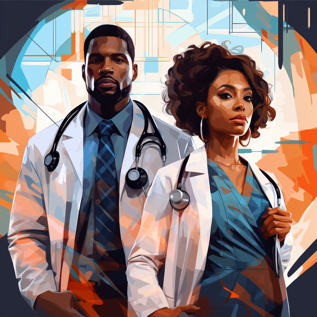 Black American Doctors in Hospital