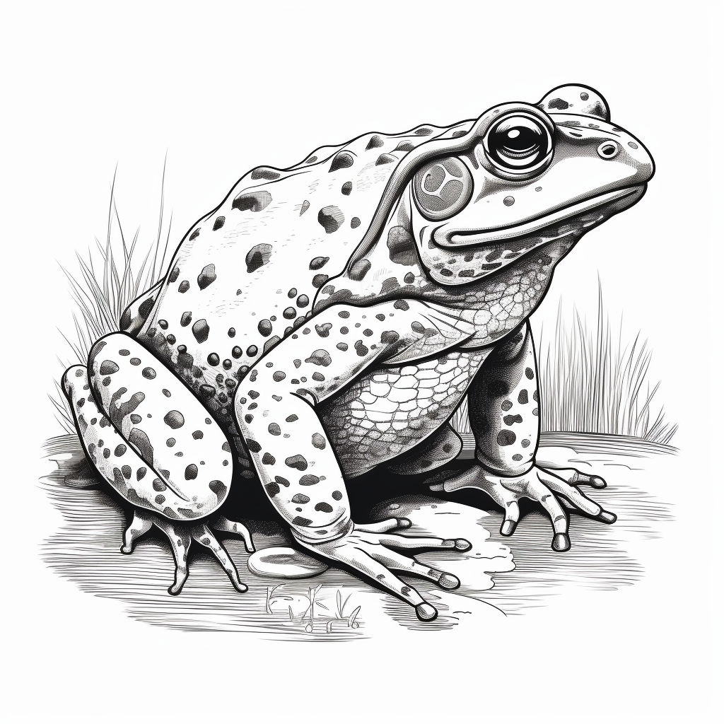 Stunning graphic of African bullfrog