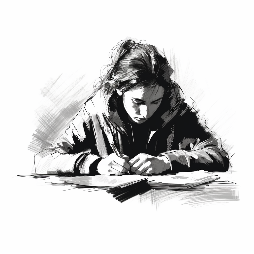 Hand drawn study illustration sketch