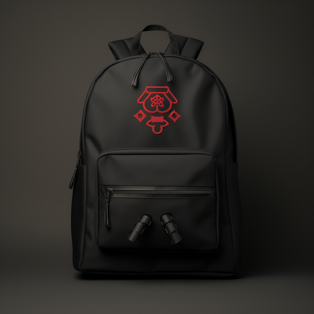 Stylish black backpack with usabagshops brand