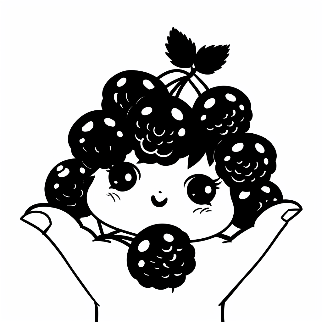 Black Berries White Eyes Clipart