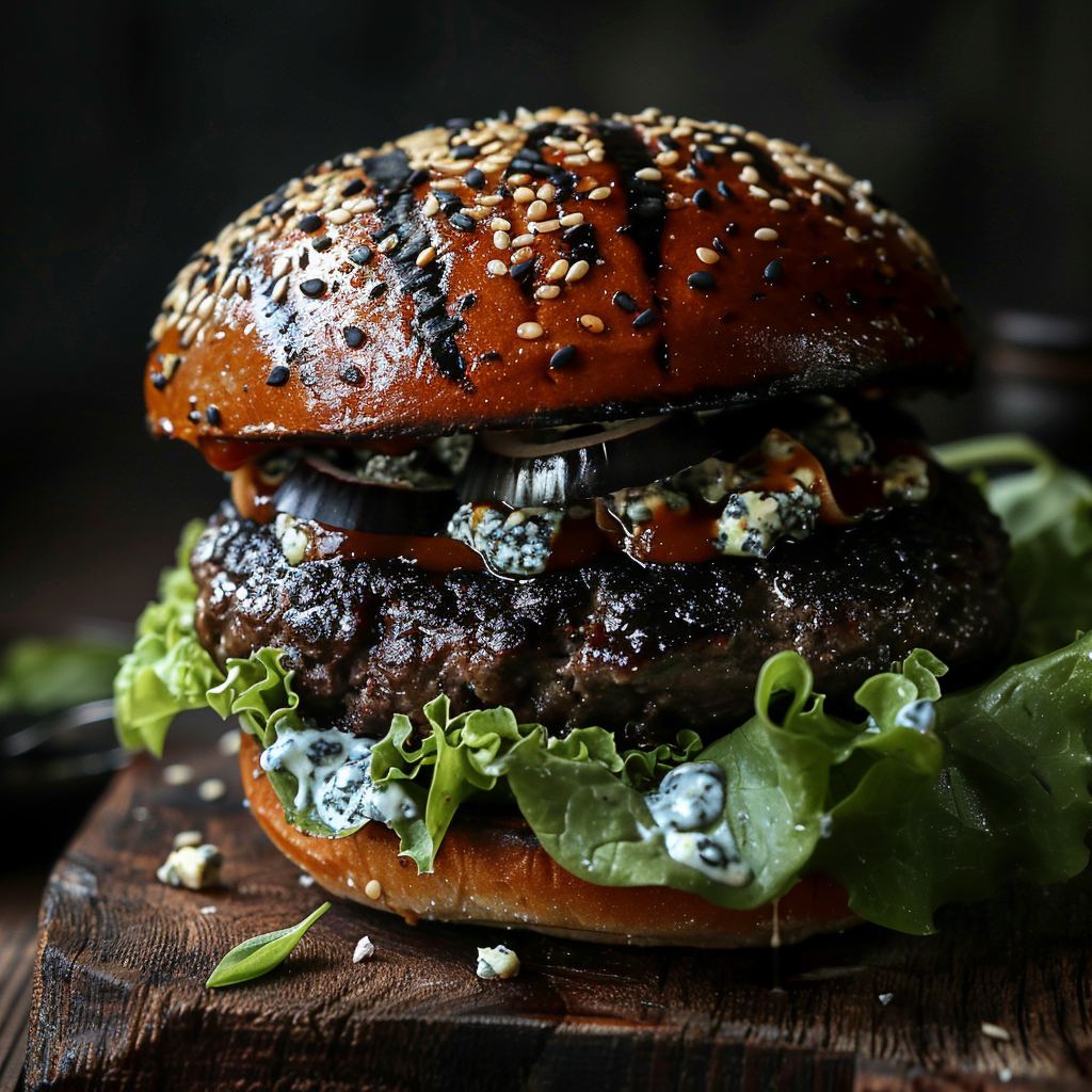 Tasty Black Blue Burger Blue Cheese