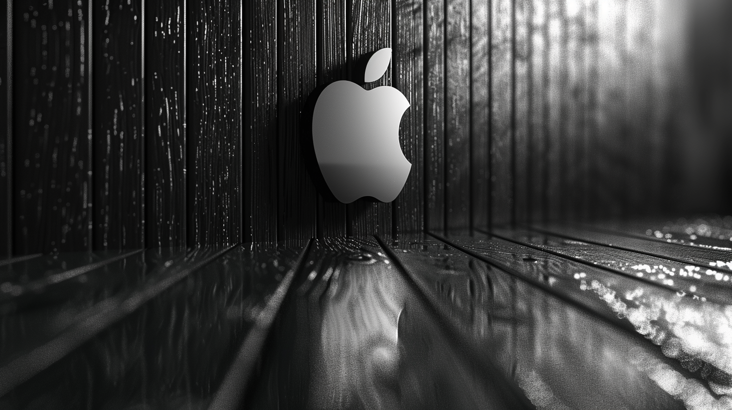 Black Carbon Fiber 3D Apple Logo