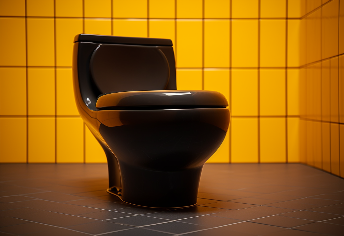 Modern black toilet bowl design