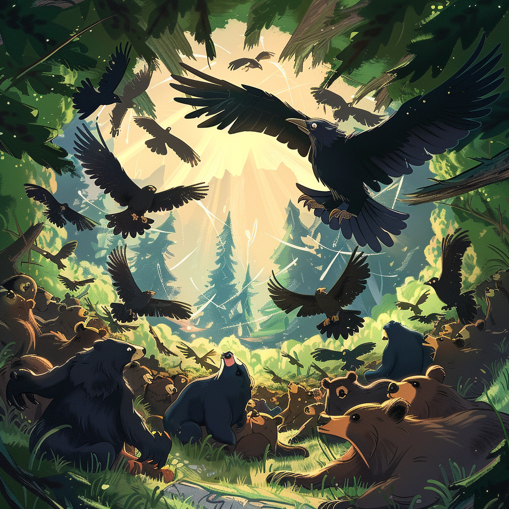 Black Crows Bears Circle Meadow