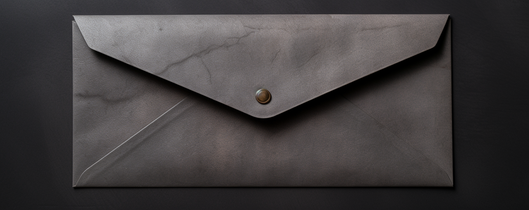 Black Dossier Envelope on Grey Table