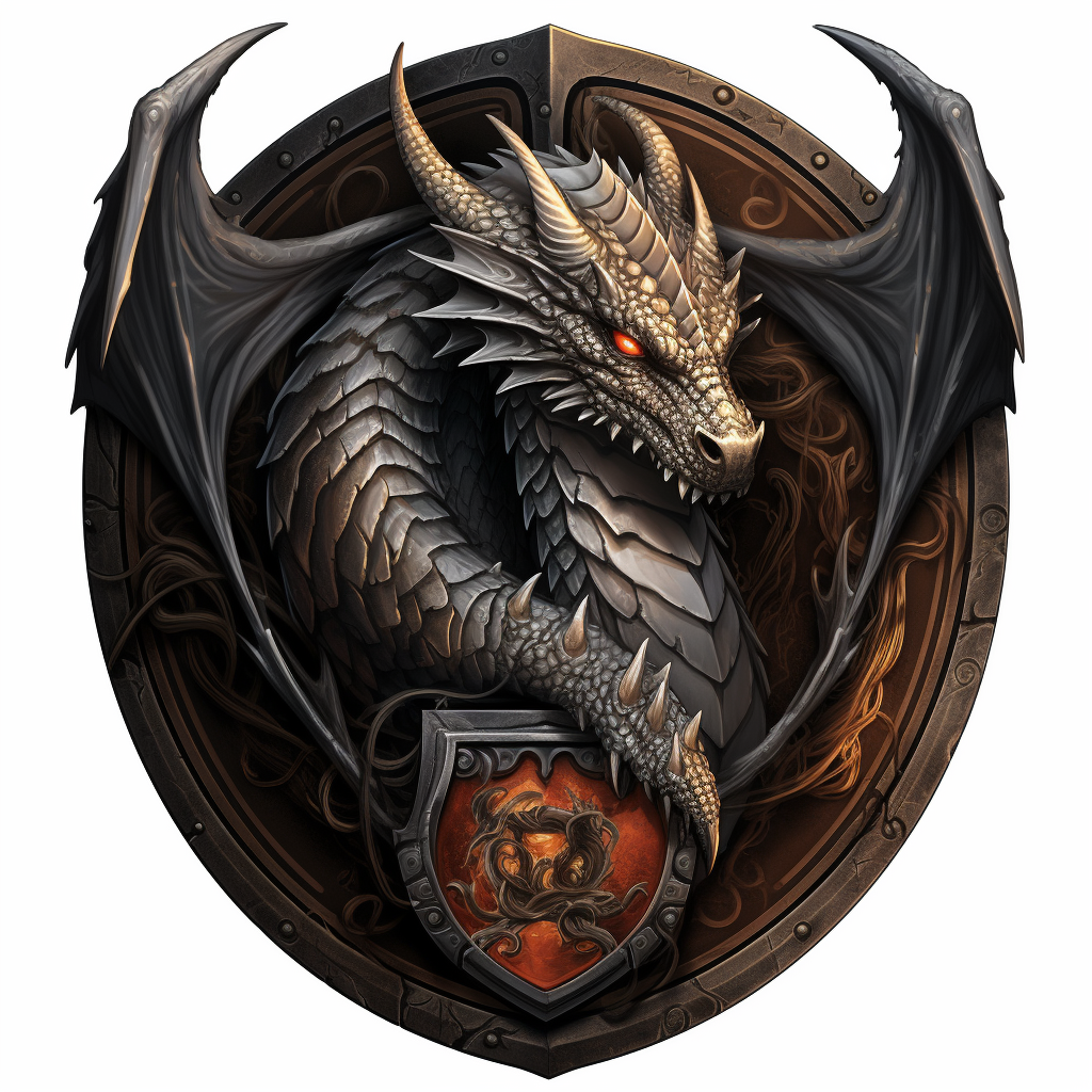 Black Dragon Fantasy Shield