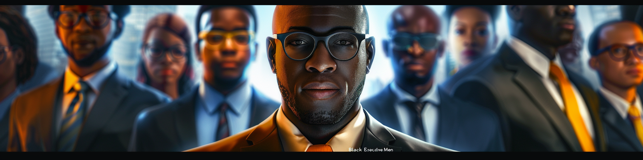 Black executive men leaders banner