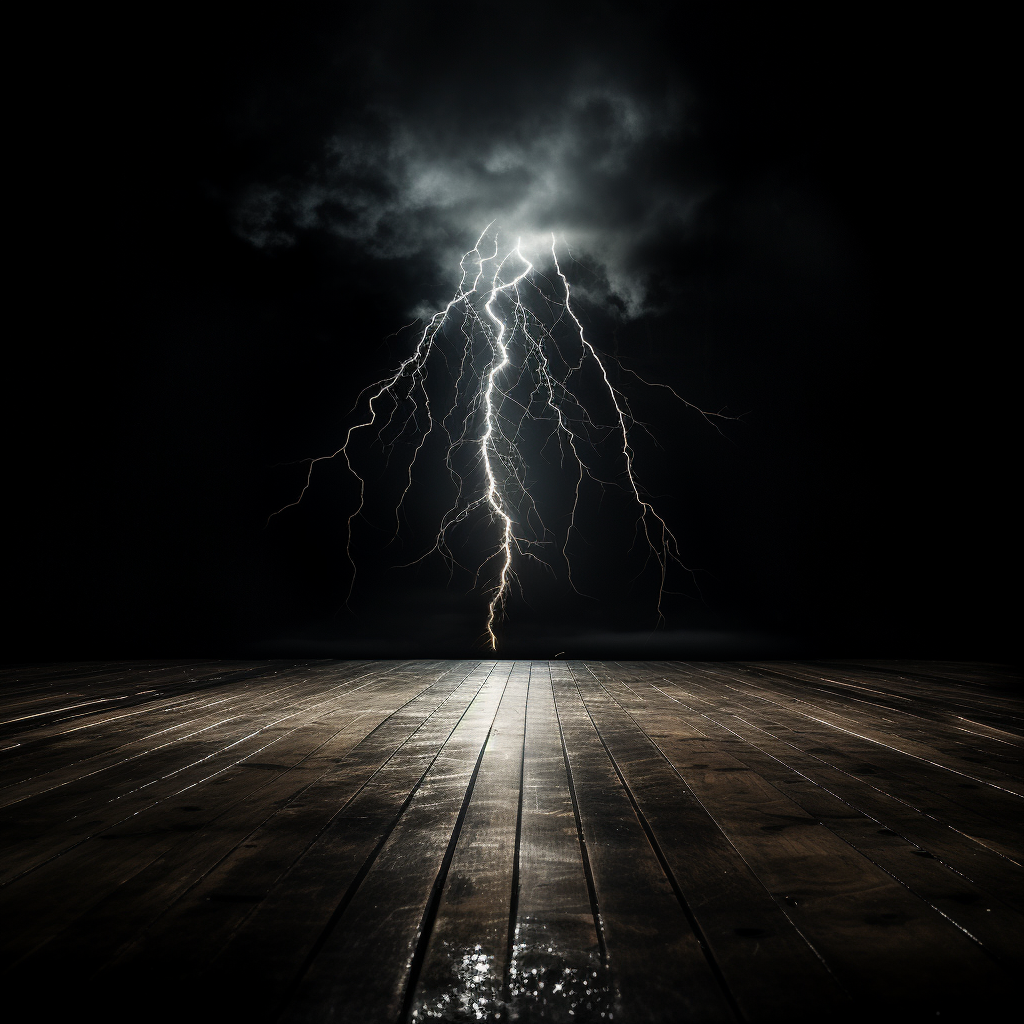 Black floor lightening on black background