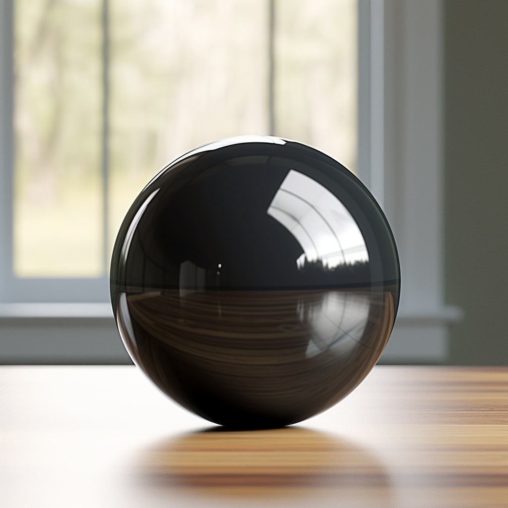 Black Glass Ball 3D Render