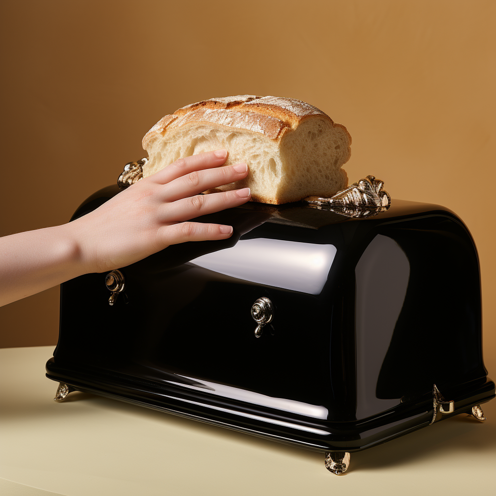 hand in bread bin