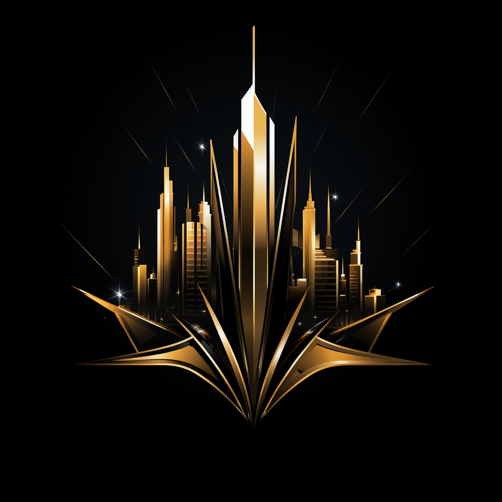 Black gold logo for event construction