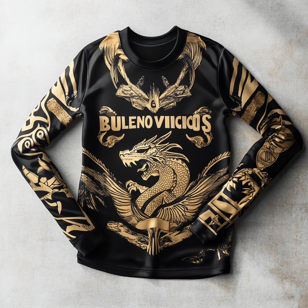 Black Gold Motocross Shirt Design