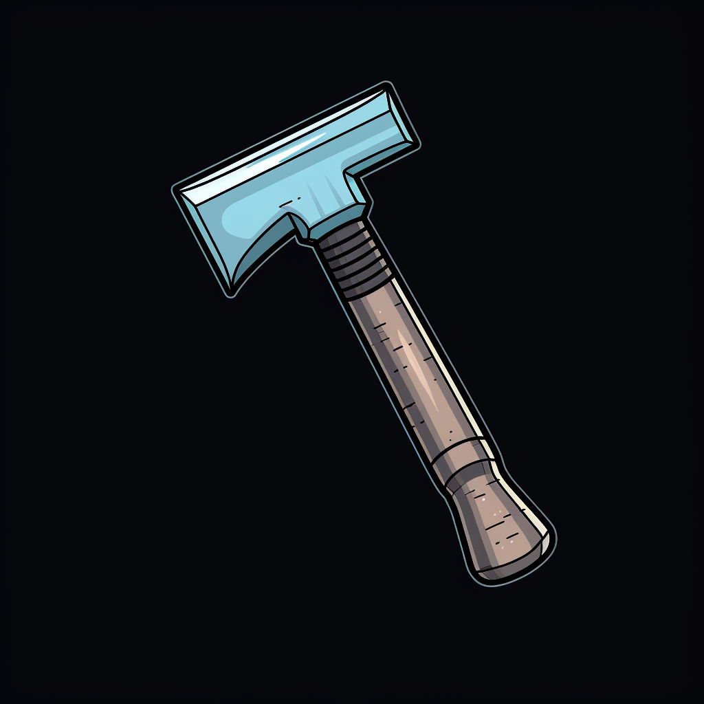 Black hammer tool icon