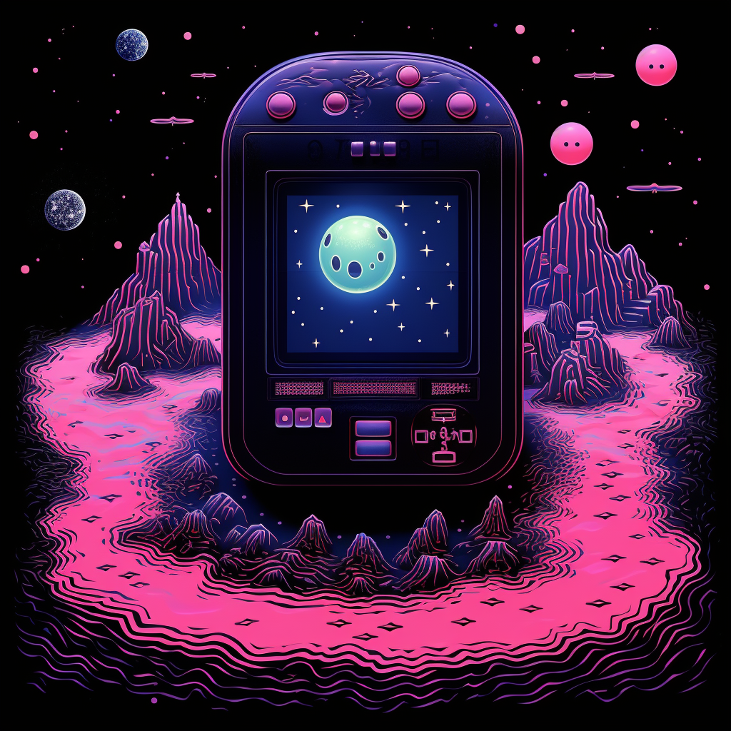 Tamagotchis with 8-bit Screen in a Black Hole