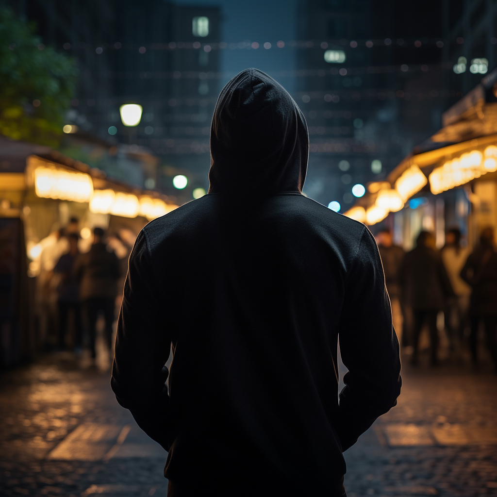 Man in black hoodie with Sony FX6