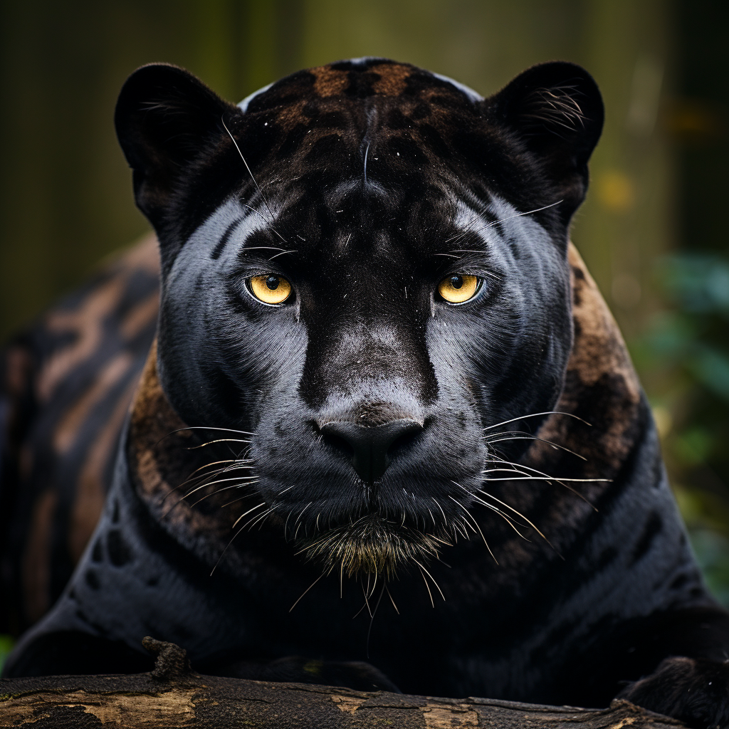 Black Jaguar with Gold Spots