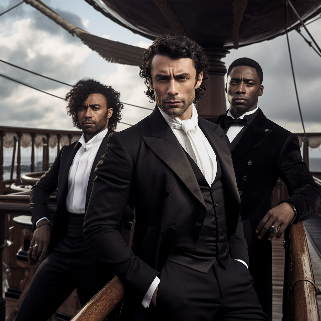 Black James Bond on Boat