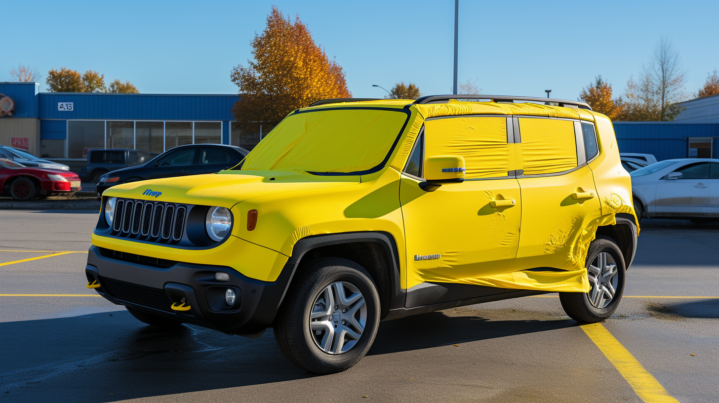 Black Jeep Renegade Yellow Post Its