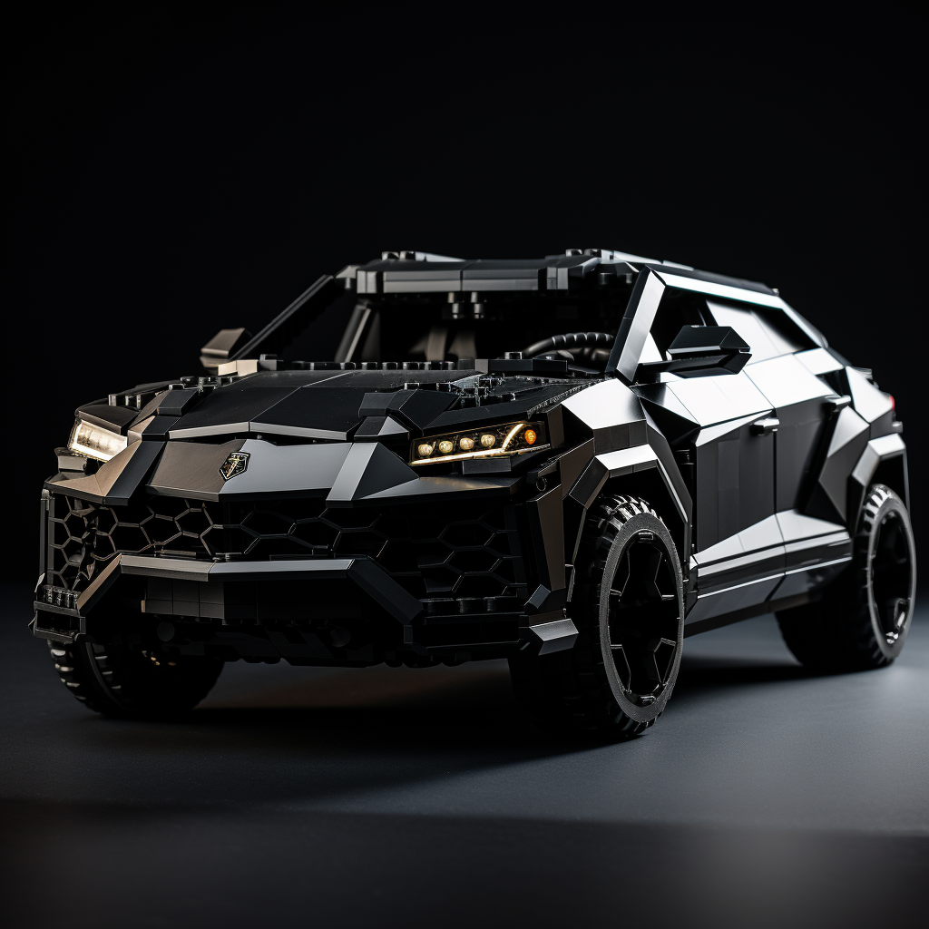 Lego car - black Lamborghini Urus