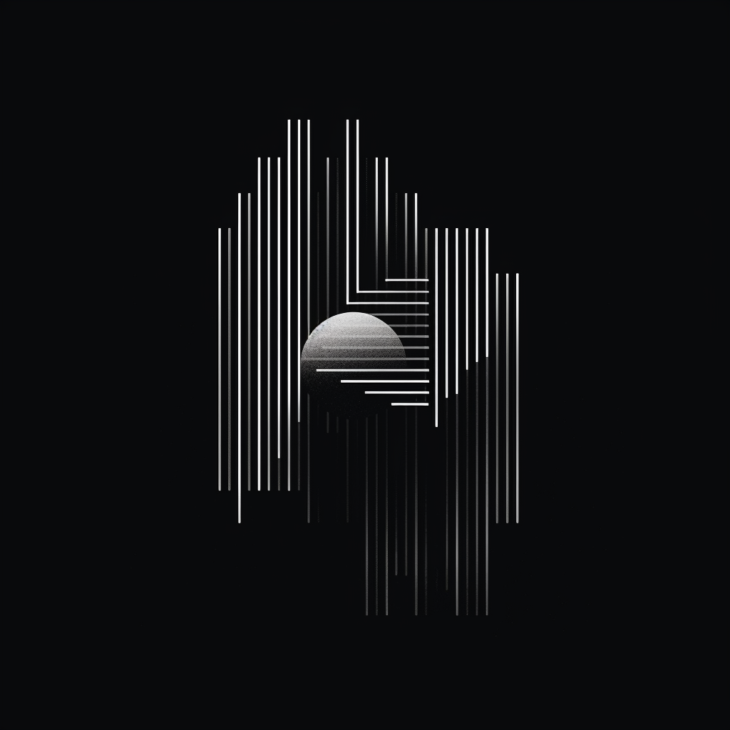 Black Logo with Four Bars - Cinematic Style