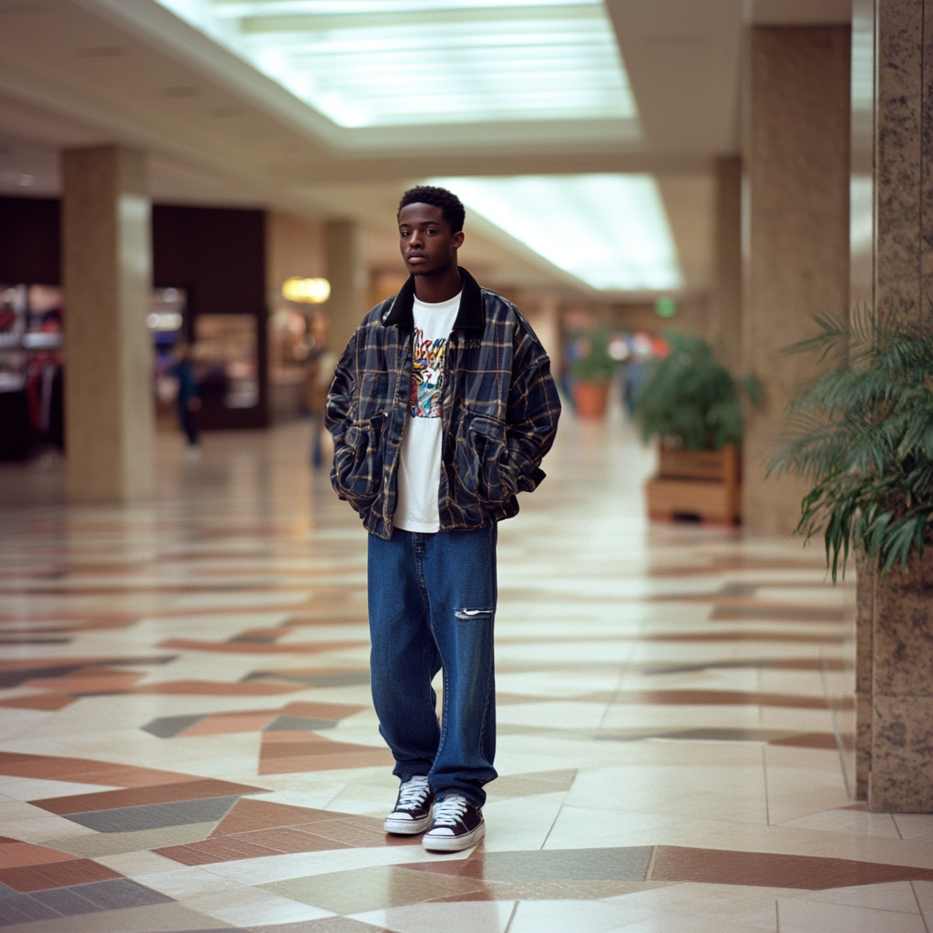 Black male teen 80's fashion