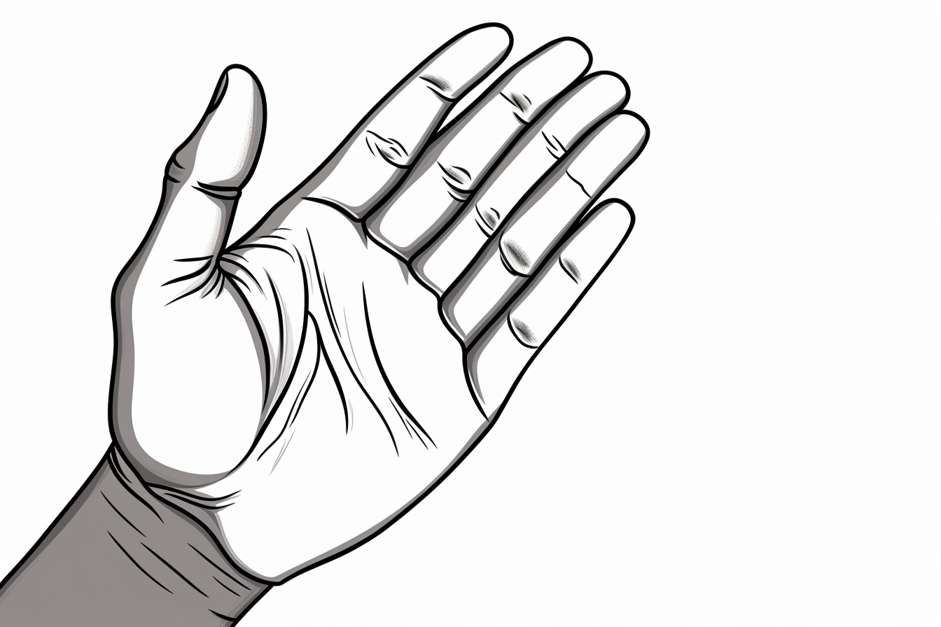 Coloring Page of a Black Man's Hand