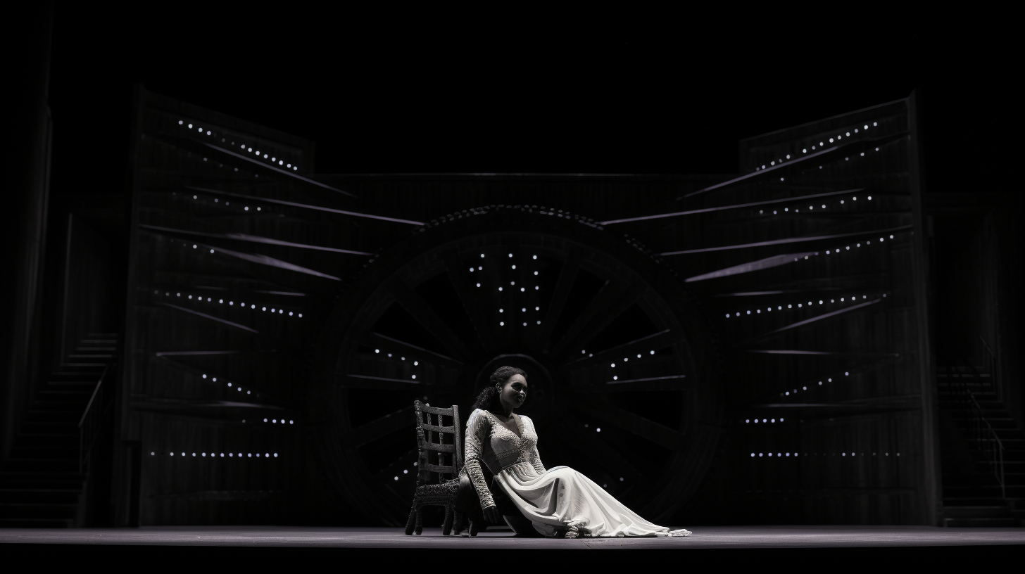 Black man and woman on theater stage