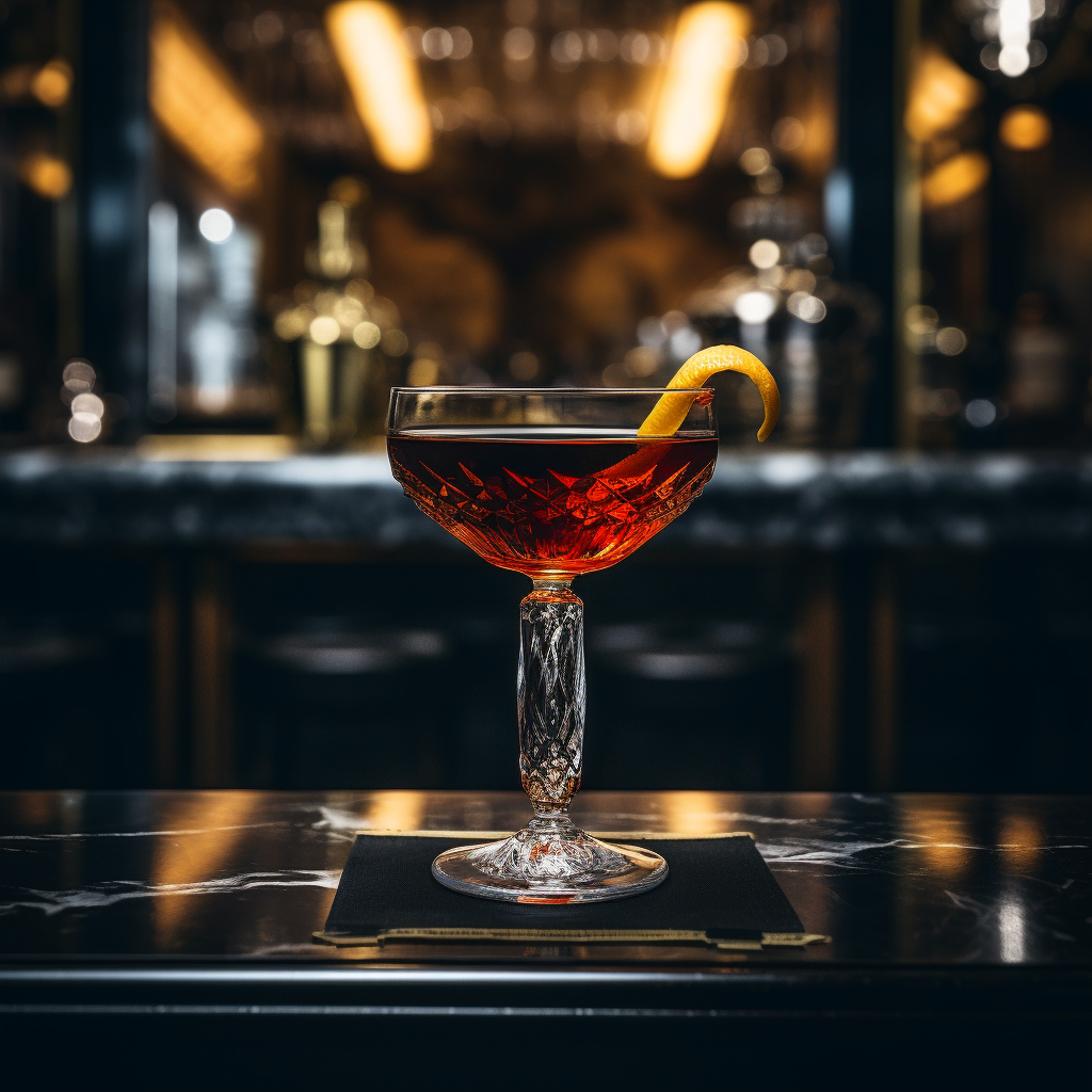 Black Manhattan Cocktail at Mixology Bar