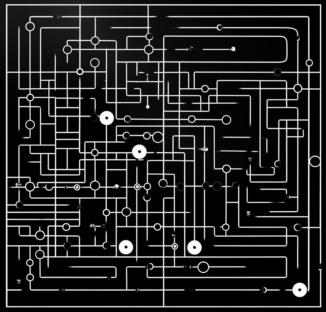 Black maze grid diagram