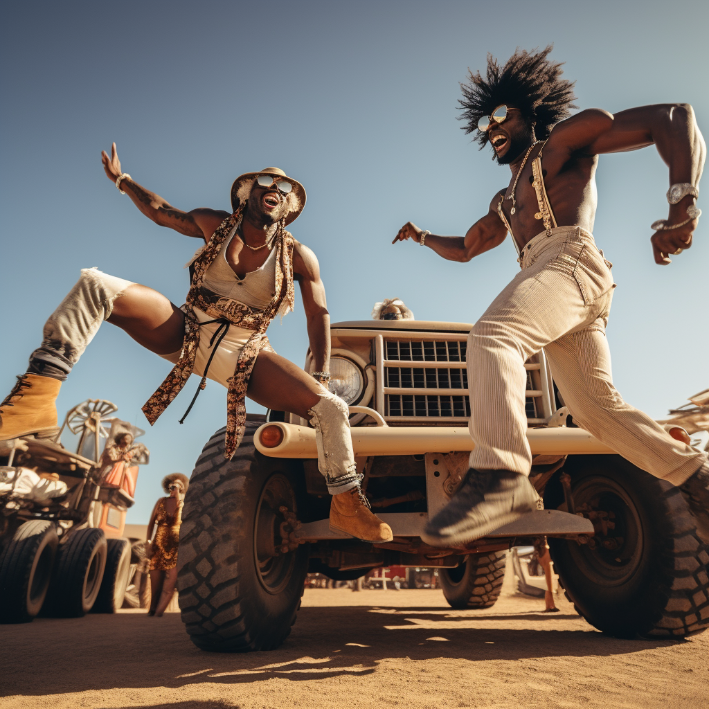 Black people in monster truck ballet