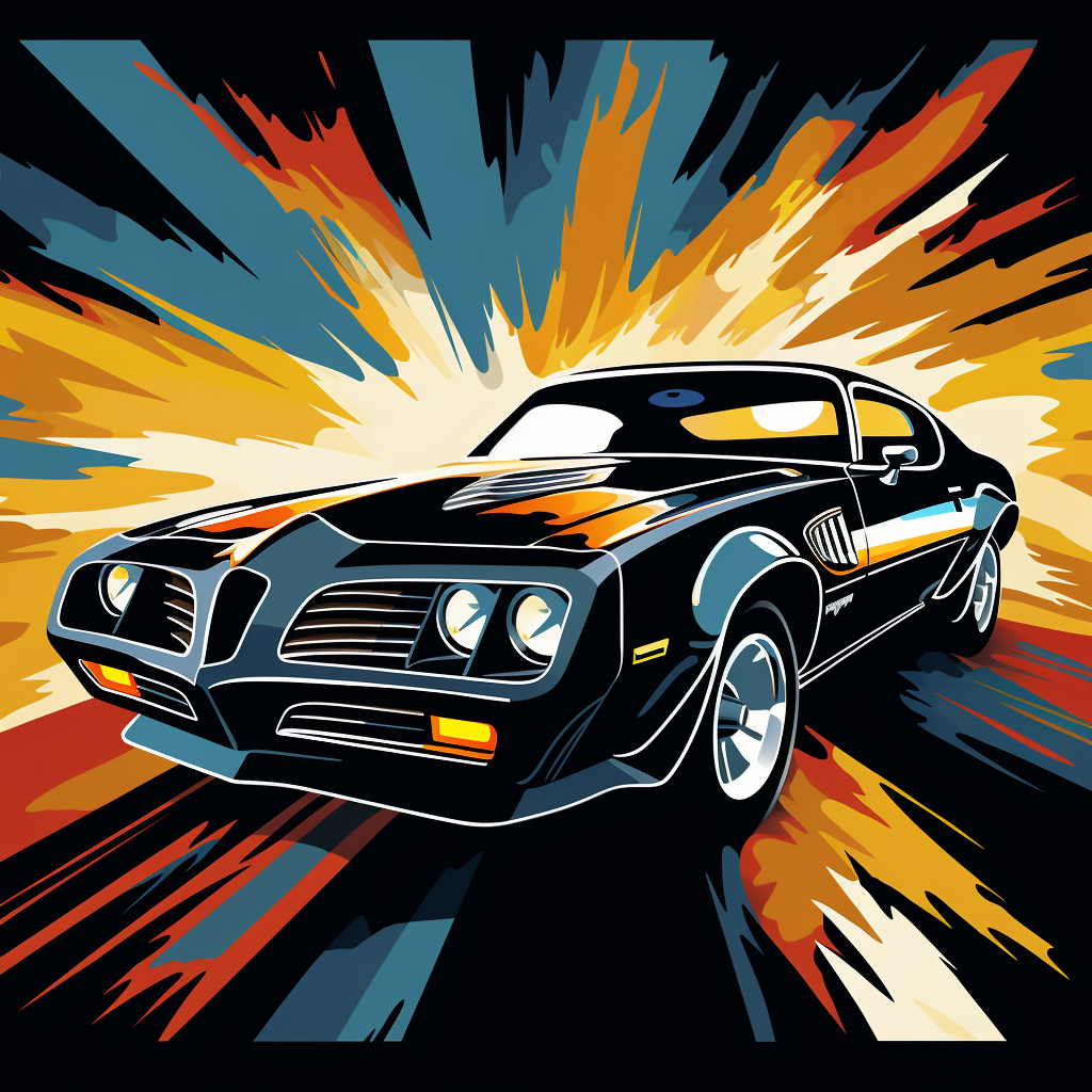 Black Pontiac Trans Am Firebird Art