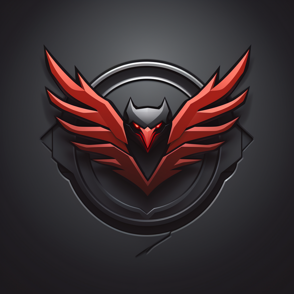 Black and Red Falcon Logo