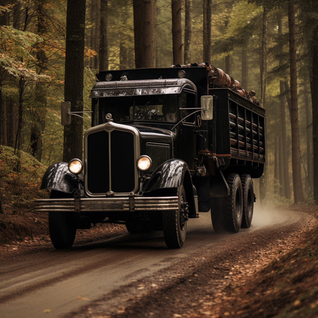 Scania truck in beautiful forest scenery