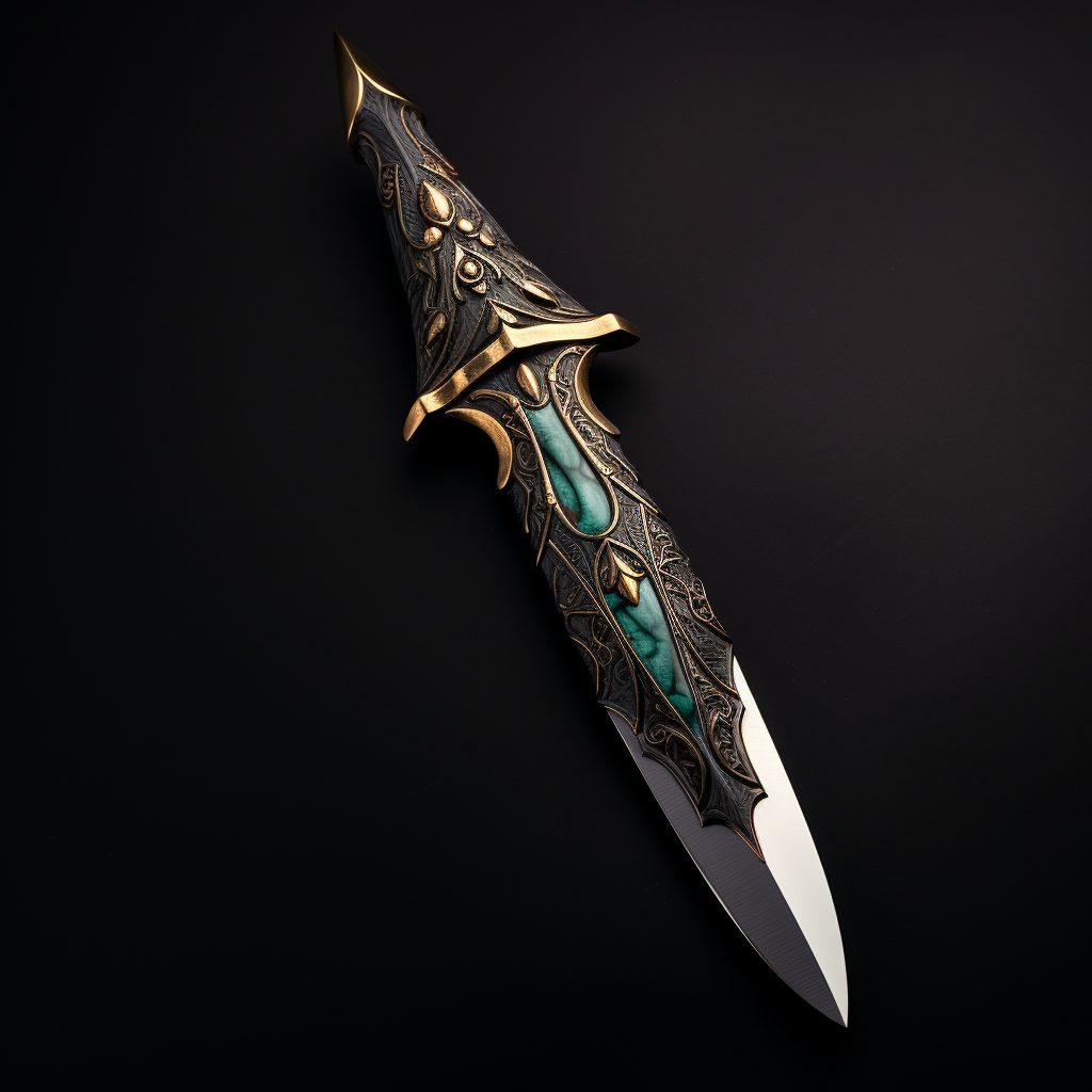 black shell dagger revealing form