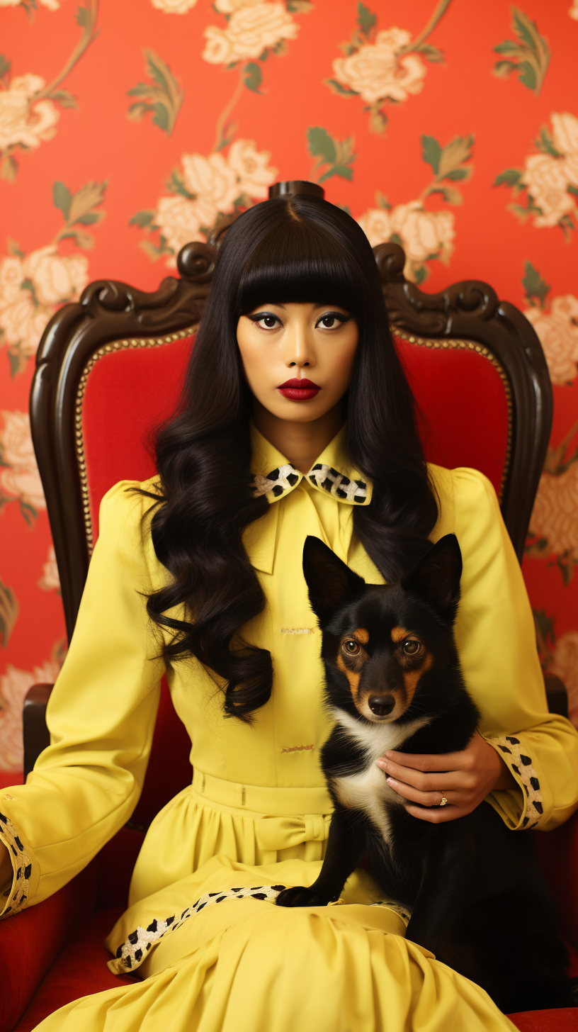 Black Shibu Inu Prada Beauty Salon Wes Anderson