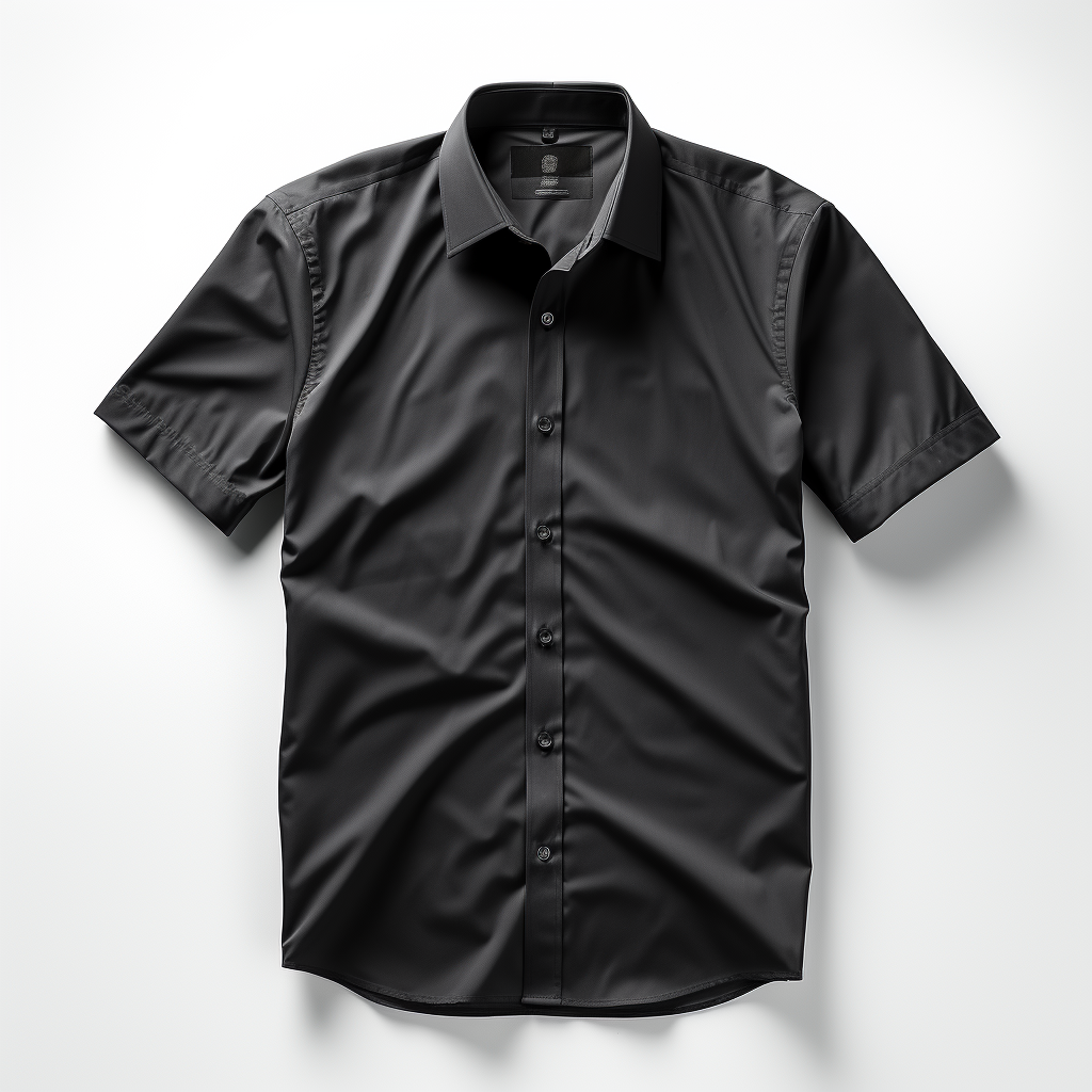 Black shirt for men on white background