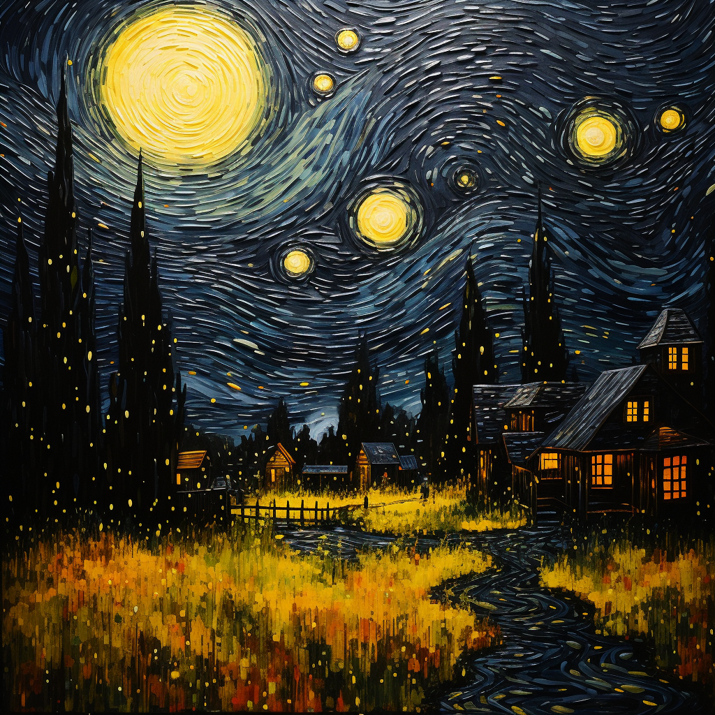 A stunning view of the starry night