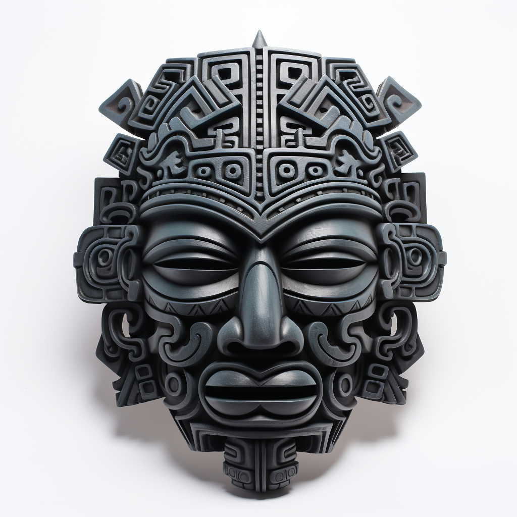 Relaxing black steel masque olmec