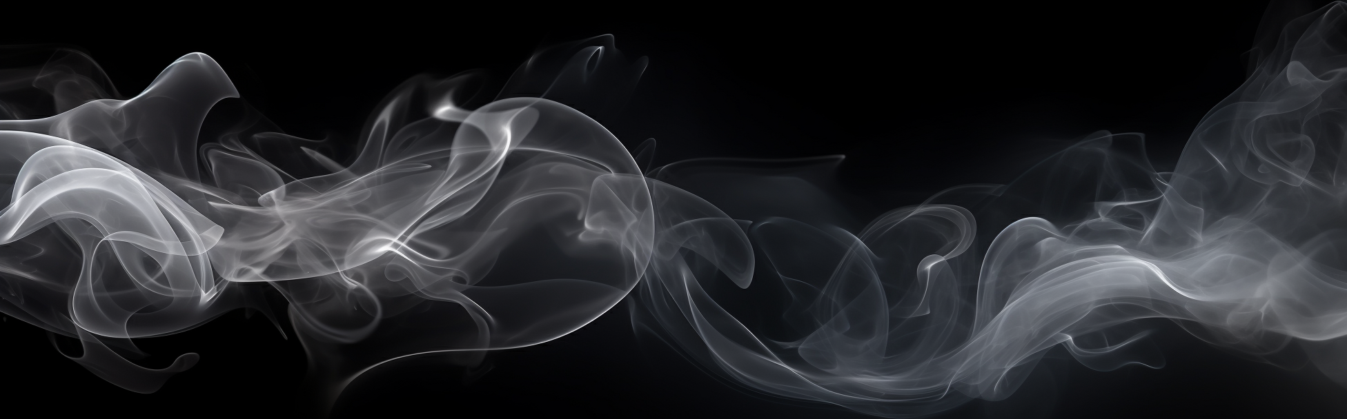 Smoke Effect on Black Studio Background