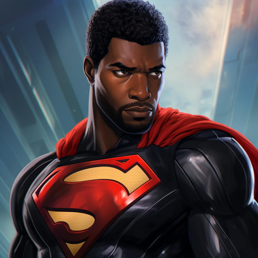 Black Superman Anime Character