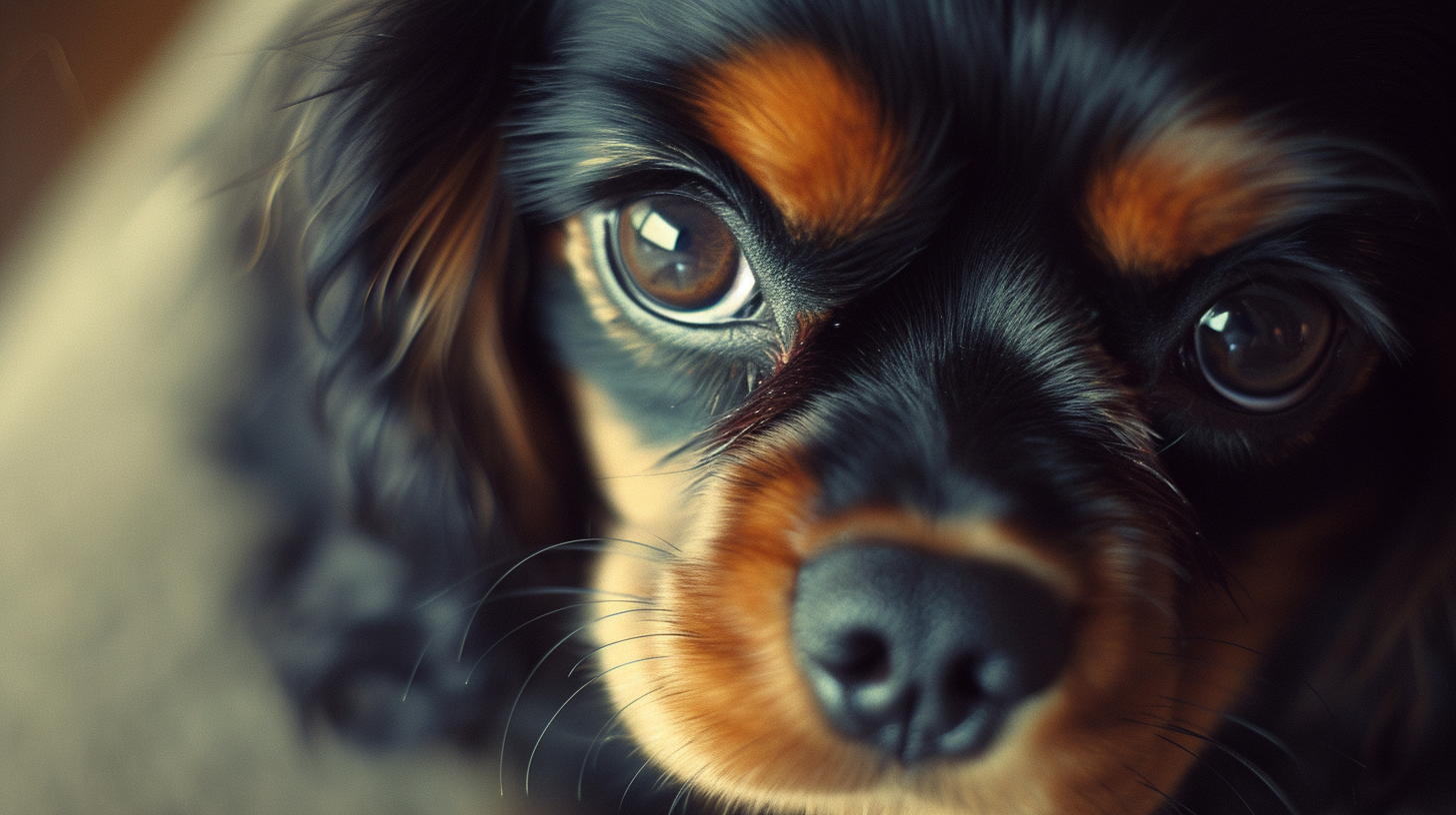 Black and Tan Cavalier King Charles Puppy