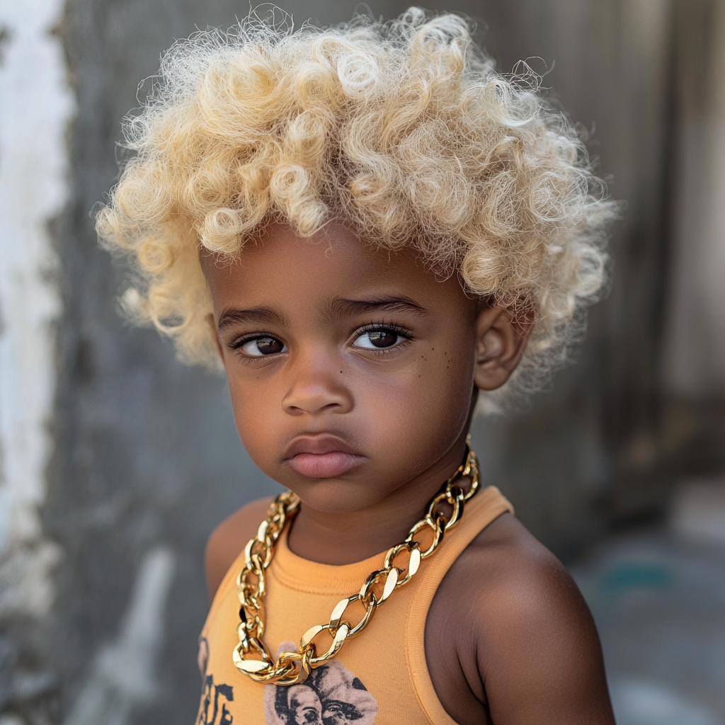 Muscular African Boy Toddler Image