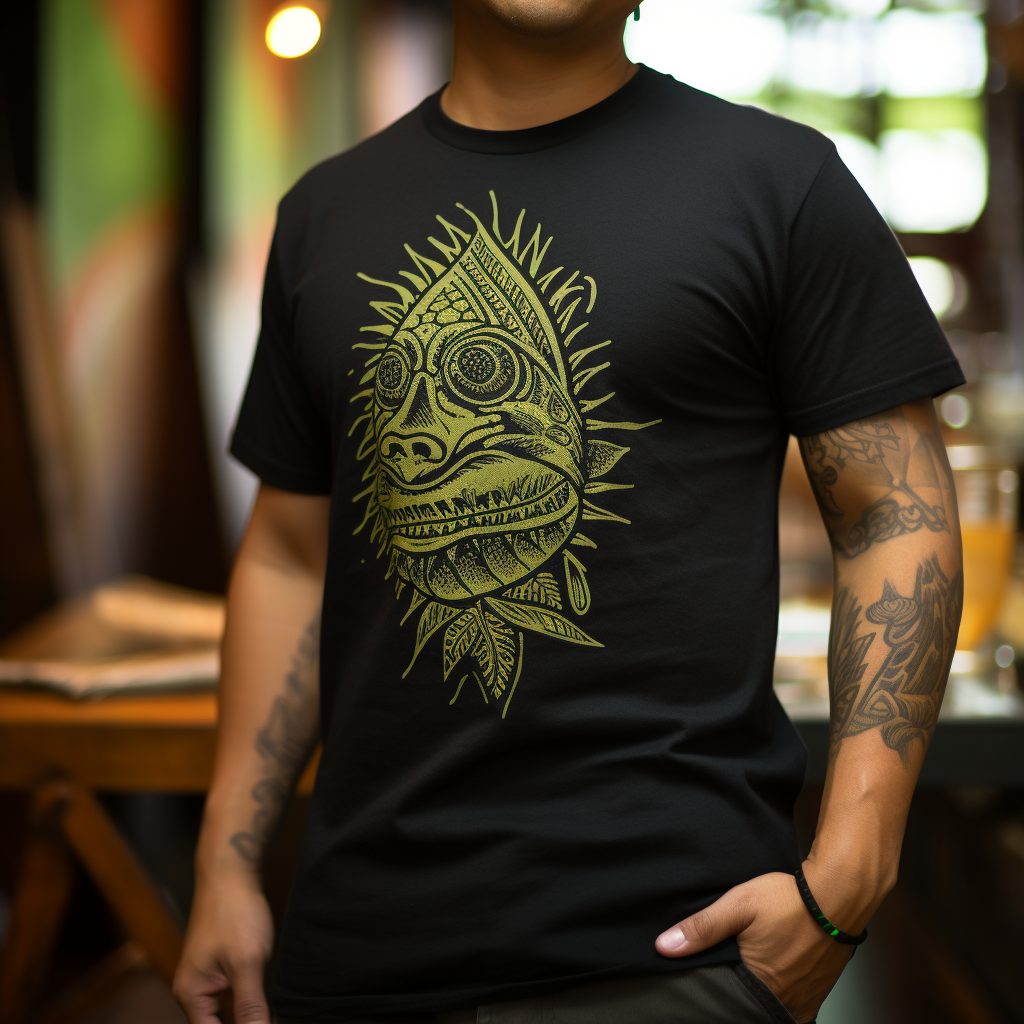 Black t-shirt with a Maeng-Da graphic kratom design